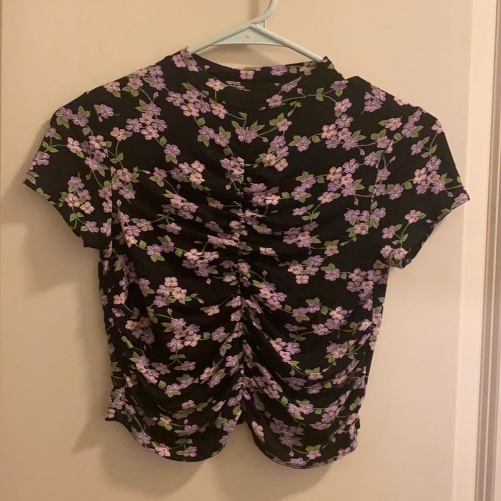 Floral Cinched Top